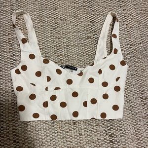 zara polka dot top